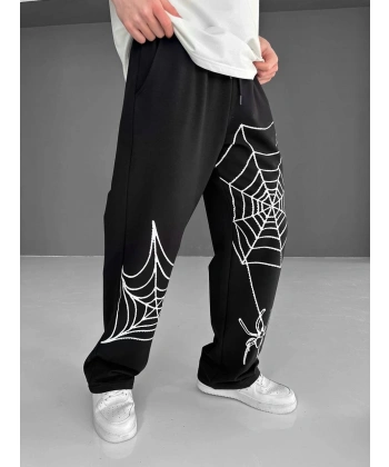 Örümcek Desen Unisex Baggy Eşofman