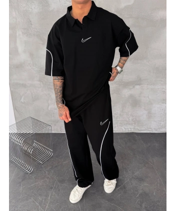 İkili Unisex Eşofman Takım Siyah