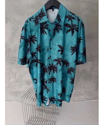 Desenli Oversize Gömlek