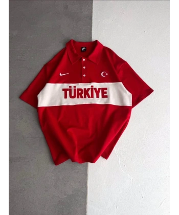 TRK Polo Yaka Tshirt Kırmızı