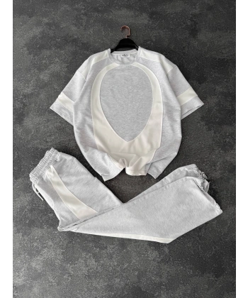 Parçalı Eşofman Takım Gri