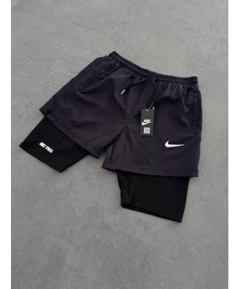 Sporcu Taylı Şort Siyah