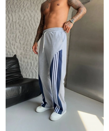 Ad Baggy Bol Paça Eşofman Gri