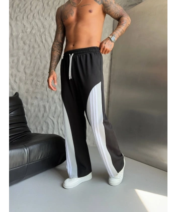 Ad Baggy Bol Paça Eşofman Siyah
