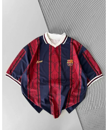 Barça Polo Yaka Unisex Oversize Tshirt