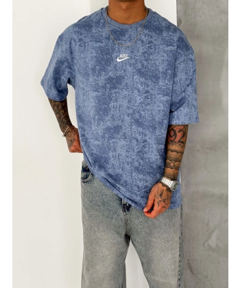 Basic Oversize Nk Tshirt Mavi