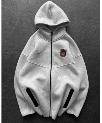 Bc Cepli Tech Şardonlu Unisex Hırka Gri