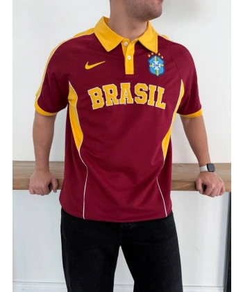 BRZ Polo Yaka Unisex Tshirt Bordo