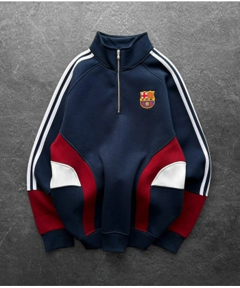 FCB Dik Yaka Şardonlu Unisex Sweatshirt