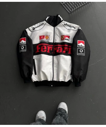 FRR Beyaz Unisex Bomber Ceket