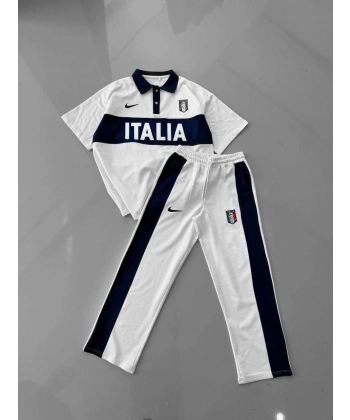 İtaly Unisex Eşofman - Beyaz