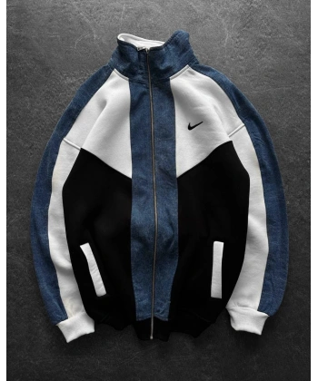 Kot Detay Oversize Ceket - Beyaz