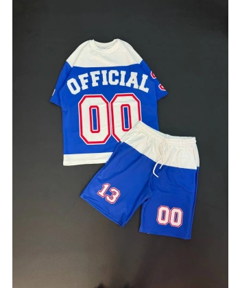 Official Unisex Oversize Şortlu Takım - Mavi