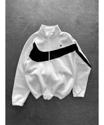 Parça Detay Oversize Hırka Beyaz