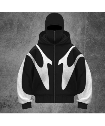 Parçalı Kar Maske Şardonlu Unisex Hırka