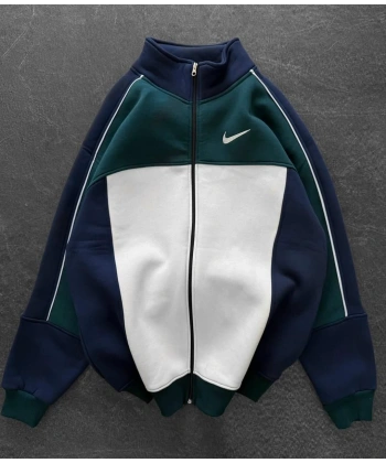 Parçalı Şardonlu Unisex Hırka - SuYeşili