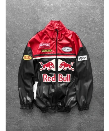 Red Unisex Deri Ceket