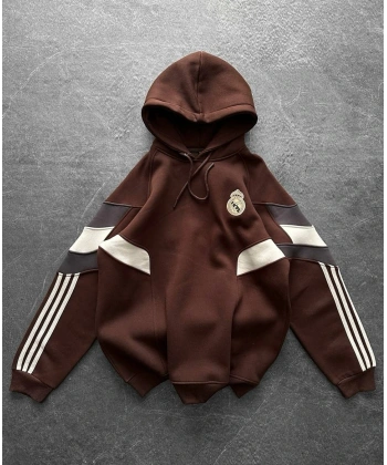 RM Oversize Şardonlu Unisex Sweatshirt - Kahverengi