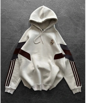 RM Oversize Şardonlu Unisex Sweatshirt - Krem