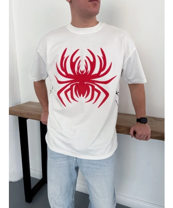 Spider Oversizd Tshirt Beyaz