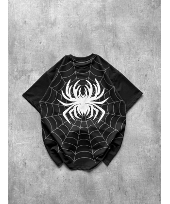 Spider Oversizd Tshirt Siyah
