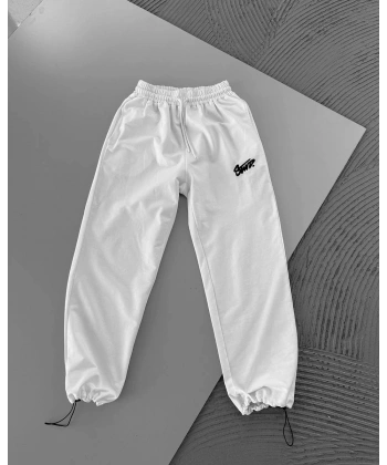 SWD Paça Ayarlanabilir Unisex Eşofman - Beyaz