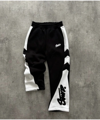 Swd Şardonlu Unisex Eşofman Siyah