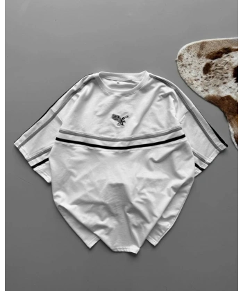 Taraftar Unisex Oversize Tshirt - BJK/BEYAZ