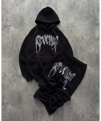 Taşlı Şardonlu Unisex Eşofman Takımı