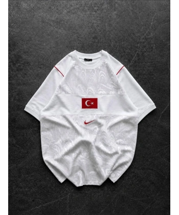 TR Logolu Tshirt Beyaz