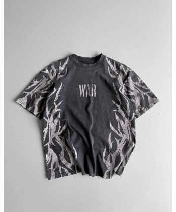 WAR Unisex Oversize Tshirt - Gri