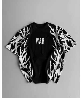 WAR Unisex Oversize Tshirt - Siyah