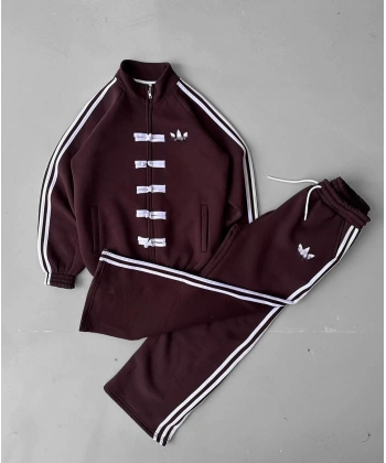 Yeni Sezon Baggy Unisex Eşofman Takımı - Kahverengii