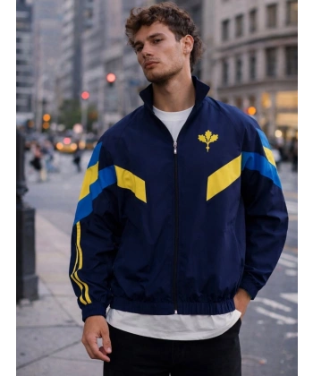 Özel Tasarım Palamut Desen Bomber Ceket