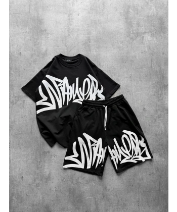 Yeni Sezon Unisex Şortlu Takım Siyah