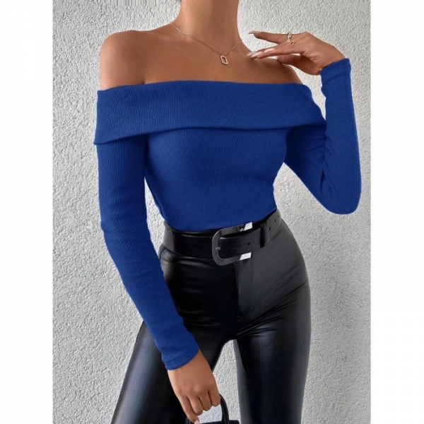 Saks Uzun Kol Madonna Yaka Bluz