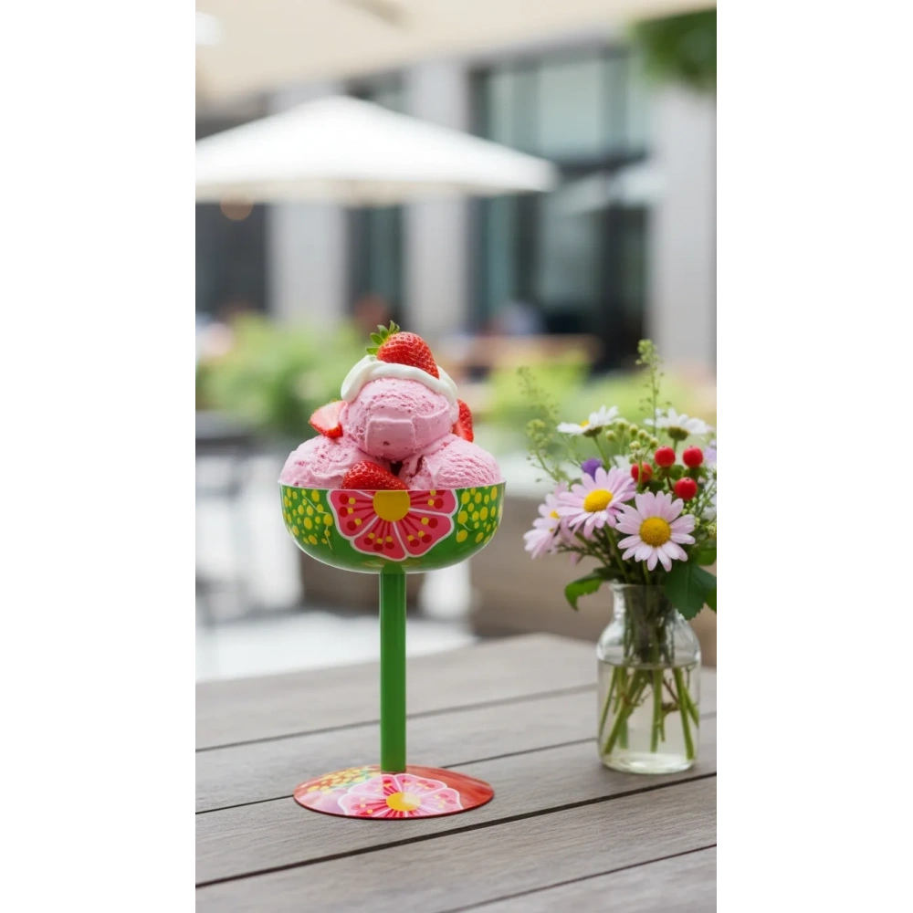 Ayaklı Dondurma Kasesi Yeşil