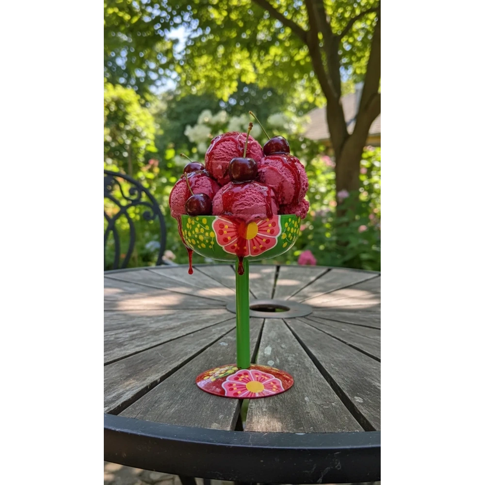 Ayaklı Dondurma Kasesi Beyaz