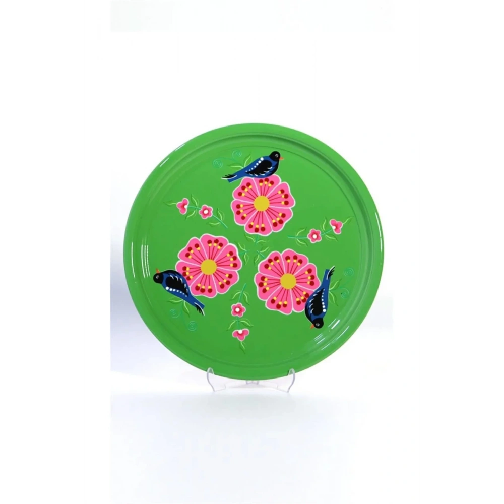 Tepsi Yeşil Kuşlu (33 Cm)