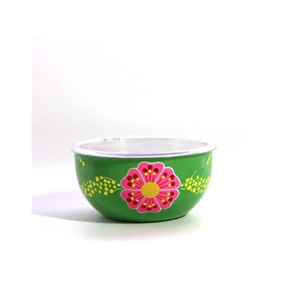 El Boyama 18 Cm Yeşil Kapaklı Kase