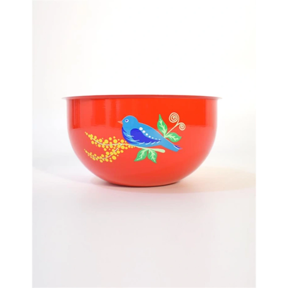 Kase Kırmızı Kuşlu (24 cm)