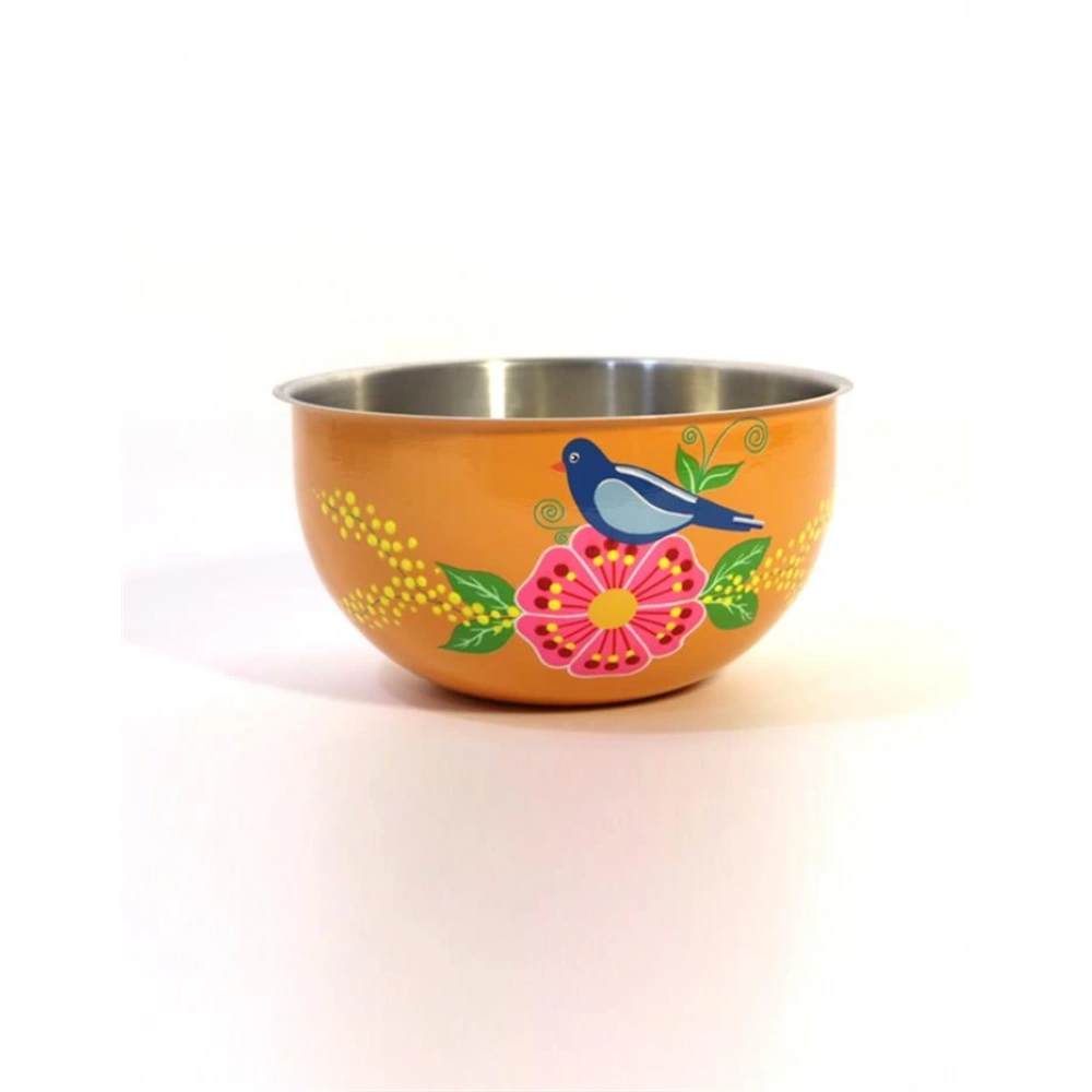 El Boyama 24 Cm Turuncu Kuş Kase