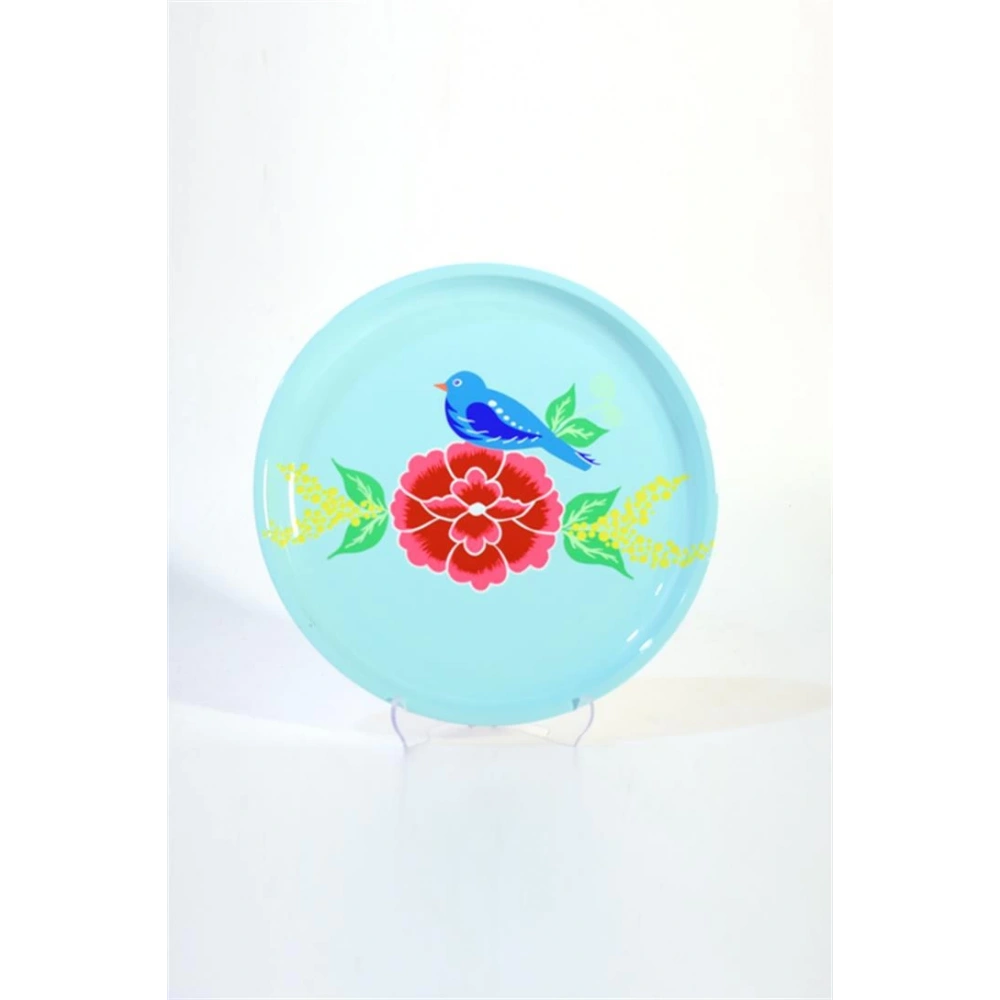 El Boyama 26 Cm Tırkuaz Kuş Tepsi