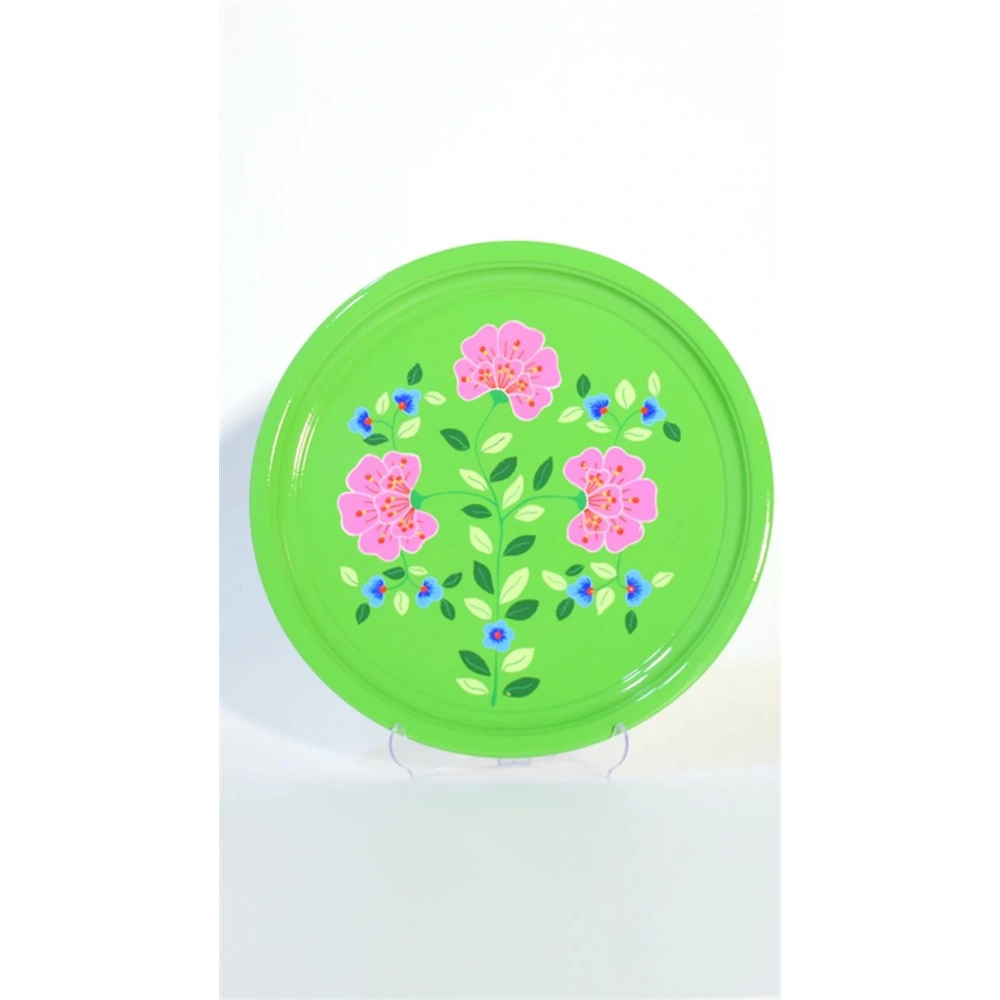 El Boyama 33 Cm Yeşil Çiçek