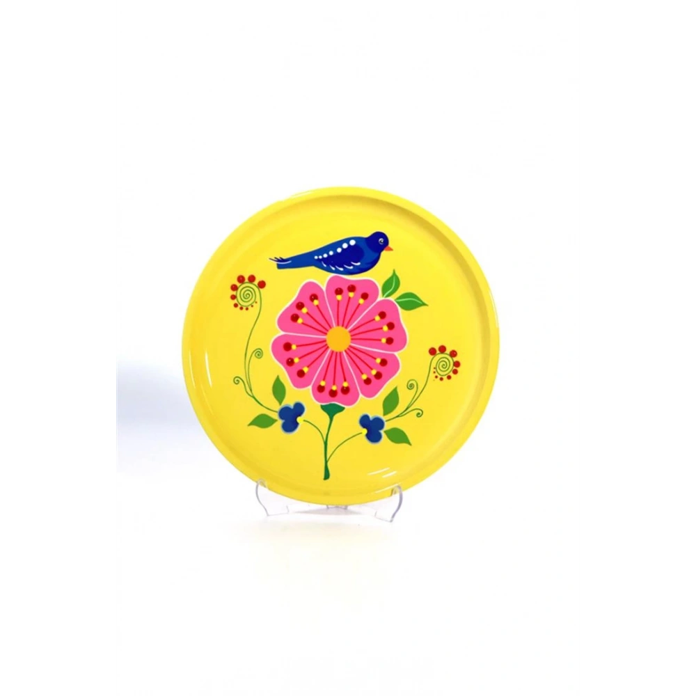 El Boyama Tepsi 26 Cm  Sarı Kuş