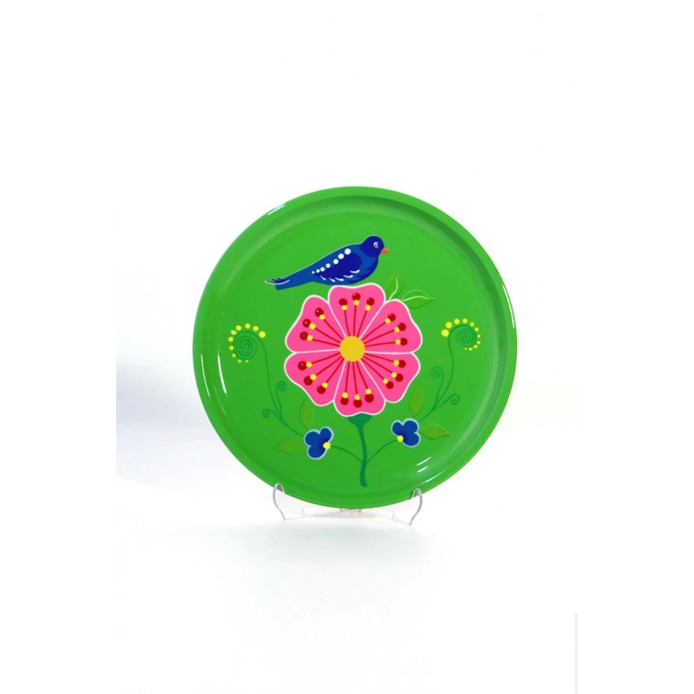 El Boyama Tepsi 26 Cm Yeşil Kuş