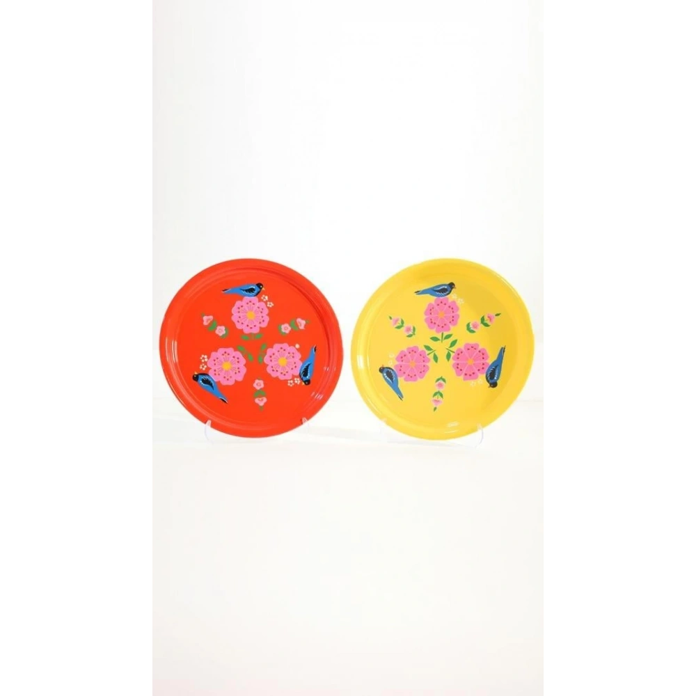 El Boyama Tepsi 33 Cm Sarı Kuş 2