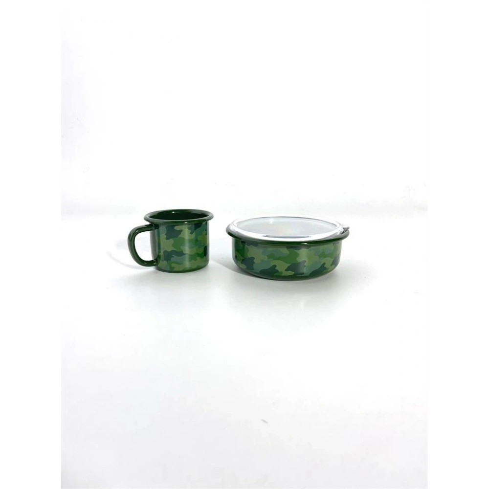 Emaye Kupa Saklama Kabı Set