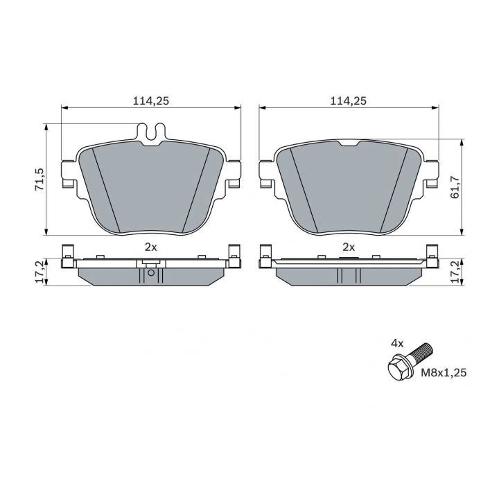 MERCEDES 213-238-CLS257 FREN BALATASI ARKA 14- A0004206200