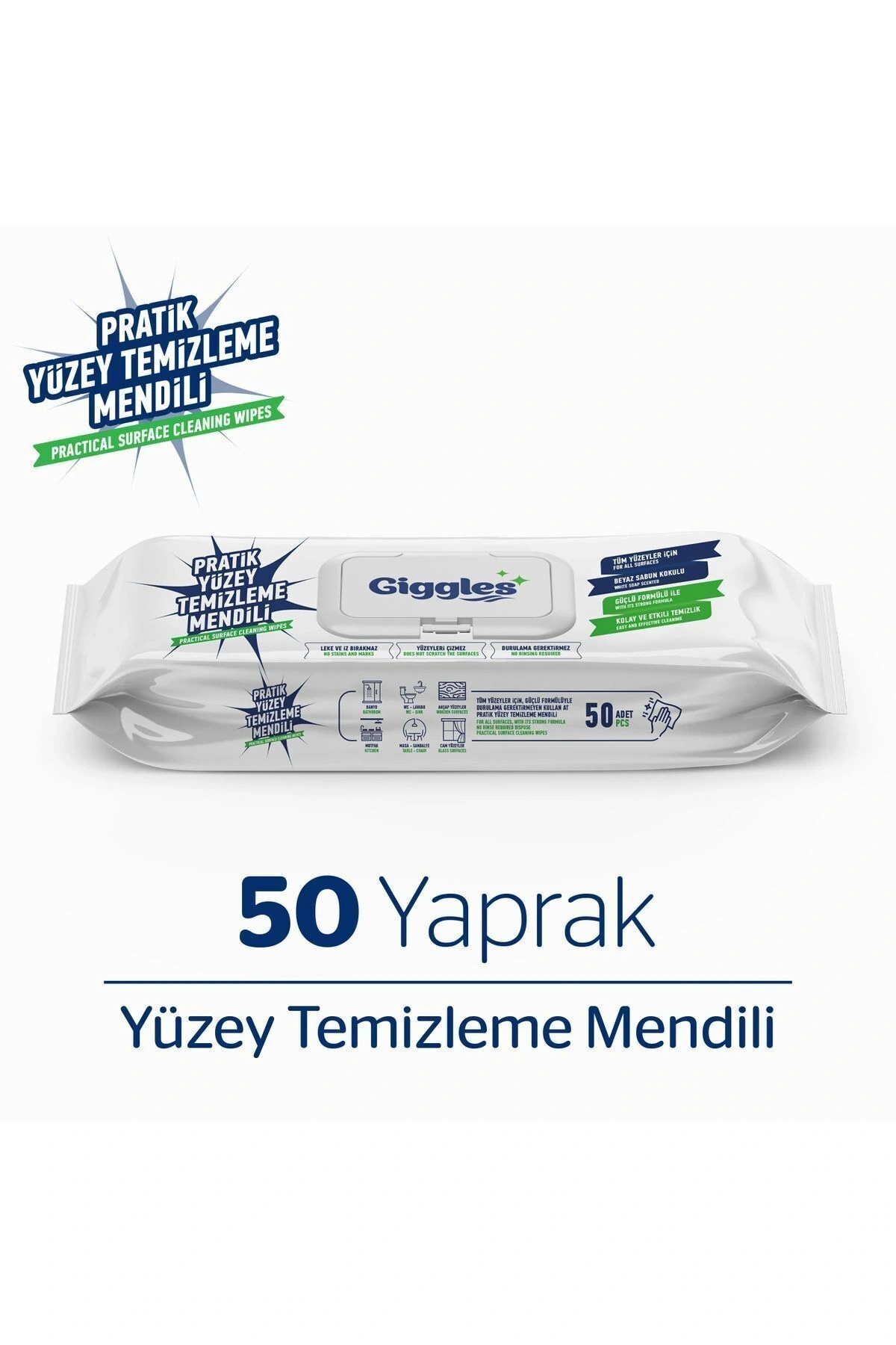 giggles 1.Sınıf Pratik Yüzey Temizleme Havlu - Mendil